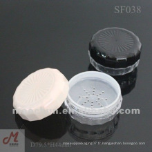 Flac en plastique en poudre pour maquillage SF038